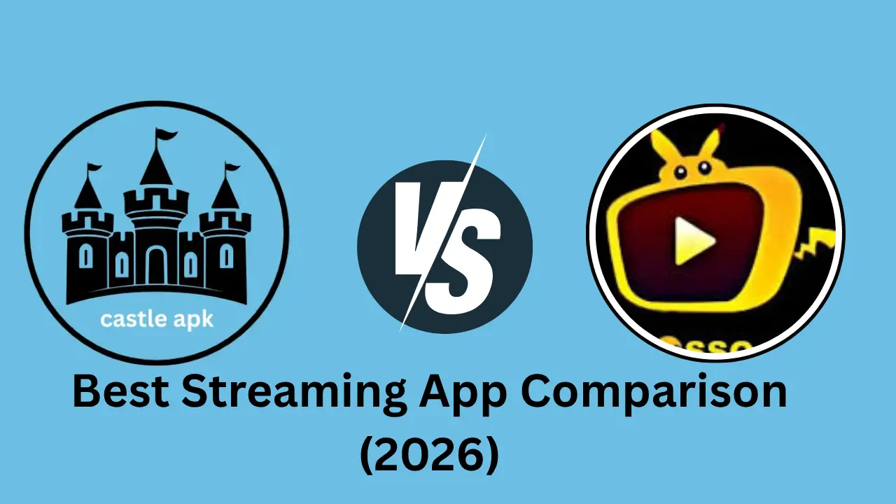 castle app vs pikashow app comparison featured image with app logo
